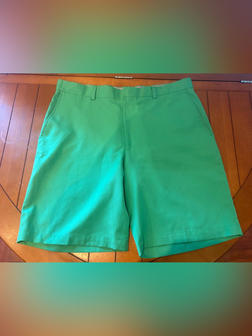 Louis Raphael Bright Green Golf Bermuda Shorts